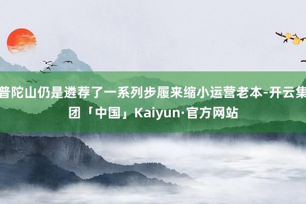 普陀山仍是遴荐了一系列步履来缩小运营老本-开云集团「中国」Kaiyun·官方网站