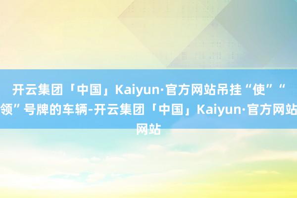 开云集团「中国」Kaiyun·官方网站吊挂“使”“领”号牌的车辆-开云集团「中国」Kaiyun·官方网站