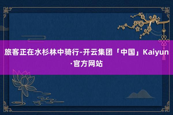 旅客正在水杉林中骑行-开云集团「中国」Kaiyun·官方网站