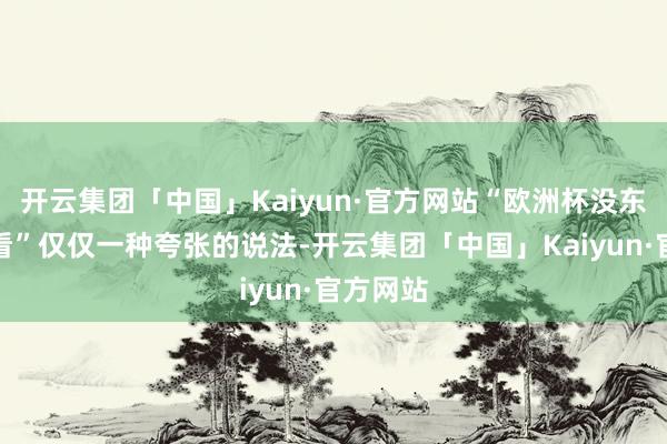 开云集团「中国」Kaiyun·官方网站“欧洲杯没东说念主看”仅仅一种夸张的说法-开云集团「中国」Kaiyun·官方网站