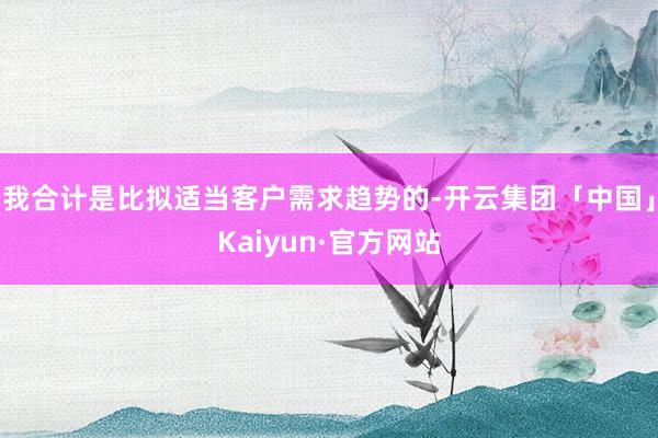 我合计是比拟适当客户需求趋势的-开云集团「中国」Kaiyun·官方网站