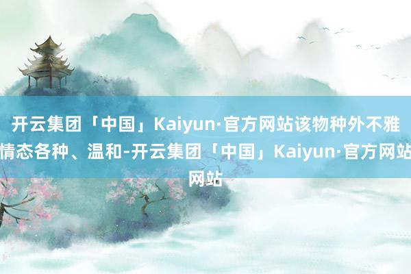 开云集团「中国」Kaiyun·官方网站该物种外不雅情态各种、温和-开云集团「中国」Kaiyun·官方网站