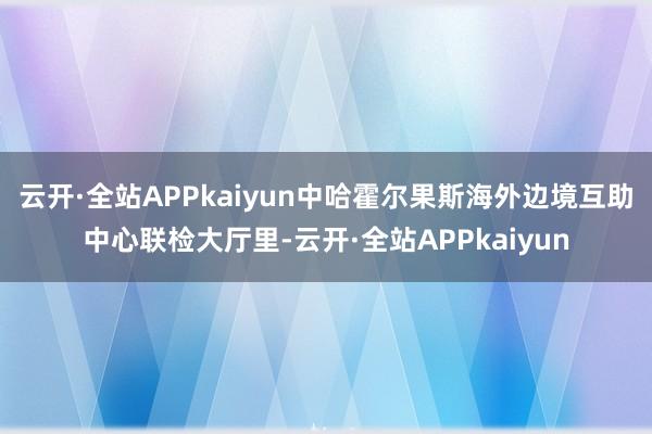 云开·全站APPkaiyun中哈霍尔果斯海外边境互助中心联检大厅里-云开·全站APPkaiyun