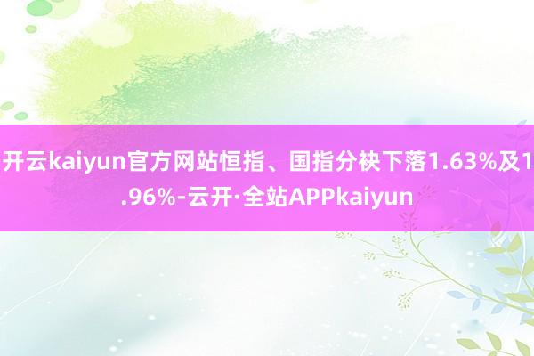 开云kaiyun官方网站恒指、国指分袂下落1.63%及1.96%-云开·全站APPkaiyun