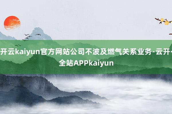 开云kaiyun官方网站公司不波及燃气关系业务-云开·全站APPkaiyun